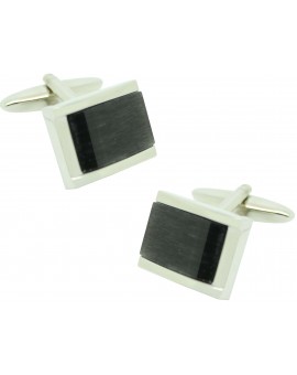 Gemelos para camisa ICON biselado ojo de gato negro