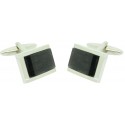 Lys black flower ICON shirt cufflinks