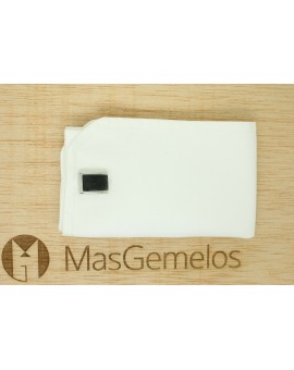 Boutons de manchette chemise noire ICON fleur de lys