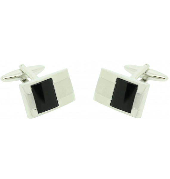 Gemelli per camicia ICON fiore di lis nero