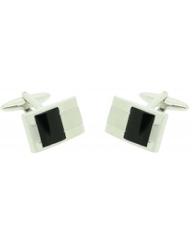 Gemelli per camicia ICON fiore di lis nero