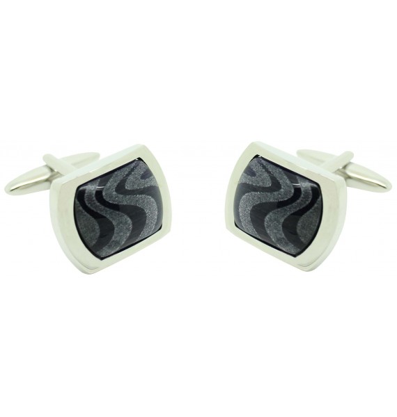 Lys black flower ICON shirt cufflinks