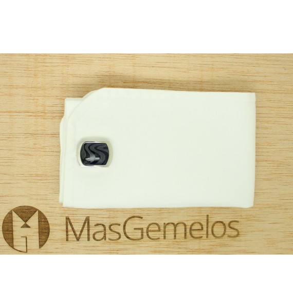 Gemelli per camicia ICON fiore di lis nero