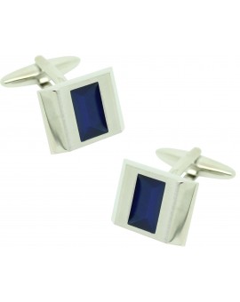 Gemelos para camisa ICON classic square blue enamel