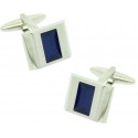 Gemelos para camisa ICON classic square blue enamel