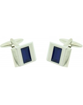Gemelos para camisa ICON classic square blue enamel 2