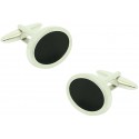 Gemelos para camisa ICON oval black Onix