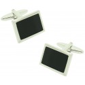 Gemelos para camisa ICON square black classic