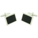 Lys black flower ICON shirt cufflinks