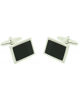 Gemelli per camicia ICON fiore di lis nero