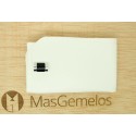 Gemelos para camisa piedra rectangular negro plated