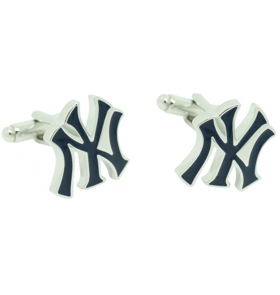 Boutons de manchette de chemise emblème des Yankees de New York