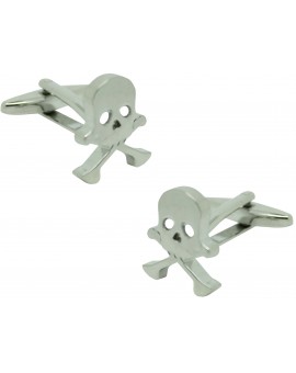  silver plated original skull shirt cufflinks