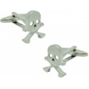  silver plated original skull shirt cufflinks