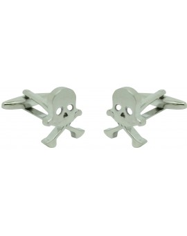  silver plated original skull shirt cufflinks