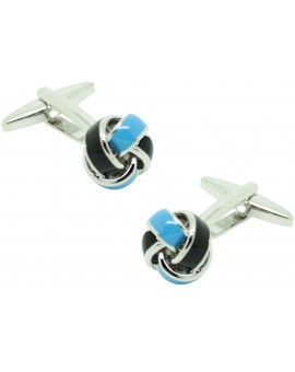 Gemelos Nudo Azul Marino y Azul