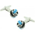 Navy and Blue Knot Cufflinks 