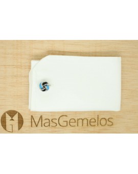 Boutons de manchette du nœud bleu marin et bleu