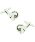 Rounded Knot Cufflinks 