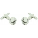 Silver Plated Smooth Knot Cufflinks