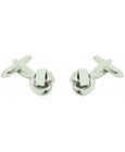 Silver Plated Smooth Knot Cufflinks