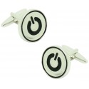 Gemelos para camisa botón energía apple