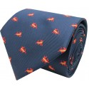 Corbata seda con Toro España azul marino