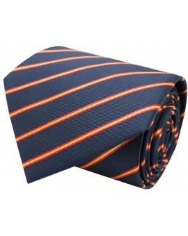 Silk tie with bull Spain navy blue