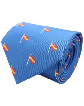 Tie with flag Spain light blue mast