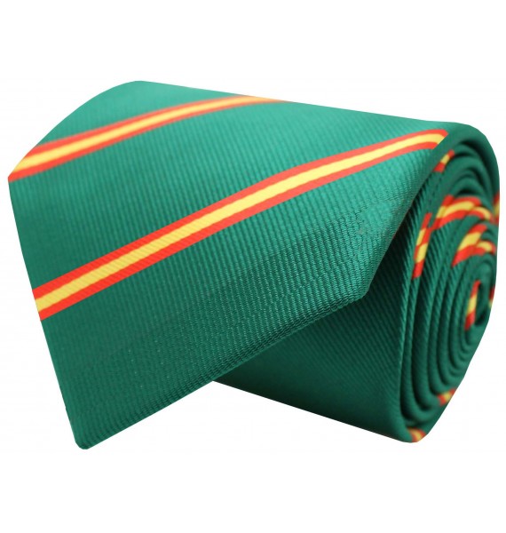 Corbata con bandera España diagonal verde