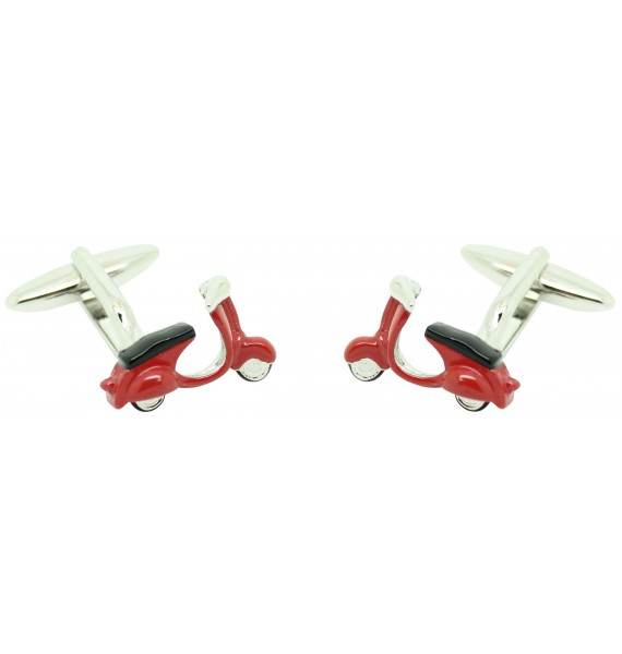 Abotoaduras de camisa Vespa 3D vermelhas originais