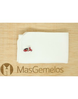 Abotoaduras de camisa Vespa 3D vermelhas originais