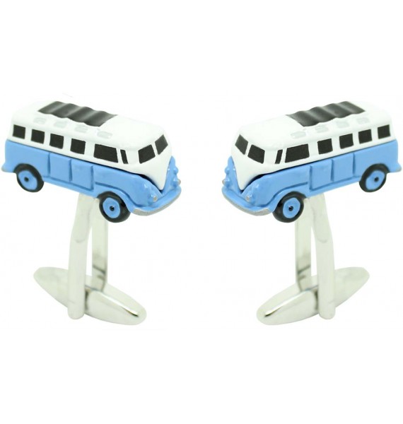 أزرار أكمام قميص هيبي فان الأزرق