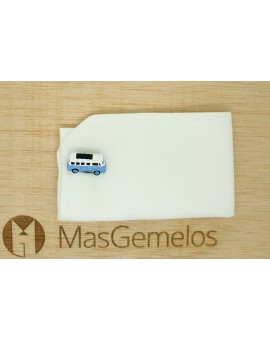 أزرار أكمام قميص هيبي فان الأزرق