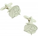 Robin silver shirt cufflinks