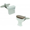Gemelos para camisa Inodoro blanco