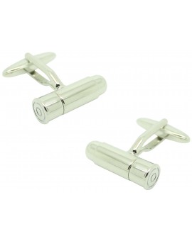 Rifle Bullet Cufflinks silver