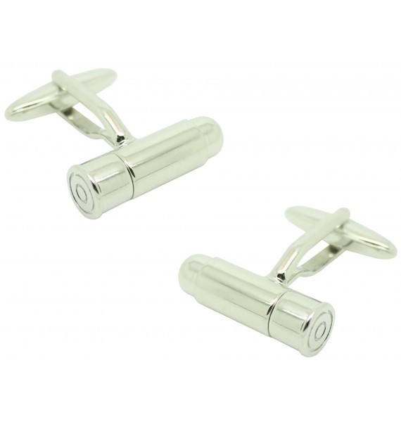 Rifle Bullet Cufflinks silver