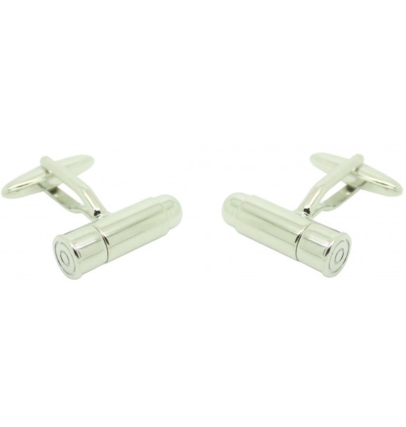 Gemelos para camisa Bala de Escopeta plateada