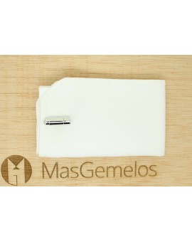 Gemelos para camisa Bala de Escopeta plateada