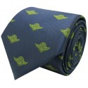 Corbata de seda Yoda Star Wars azul marino