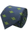 Navy blue Yoda Star Wars silk tie