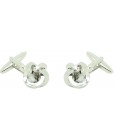 polished silver knot ICON shirt cufflinks