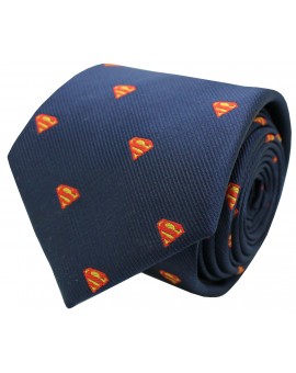Corbata de SUPERMAN seda azul