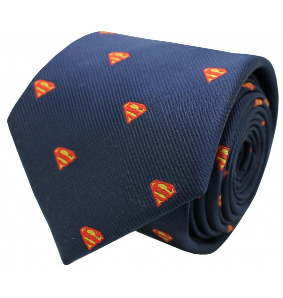 Corbata de SUPERMAN seda azul 