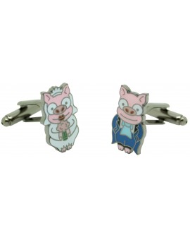 Gemelos para camisa cerditos boda Simpsons 2