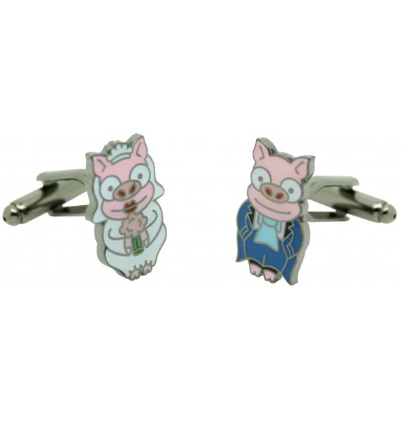 Gemelos para camisa cerditos boda Simpsons