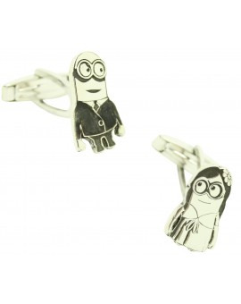 Gemelos para camisa BODA de Minions Plata 925 PREMIUM