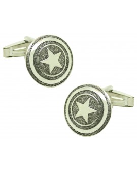 cufflinks captain of america shiled sterling silver 925 premium