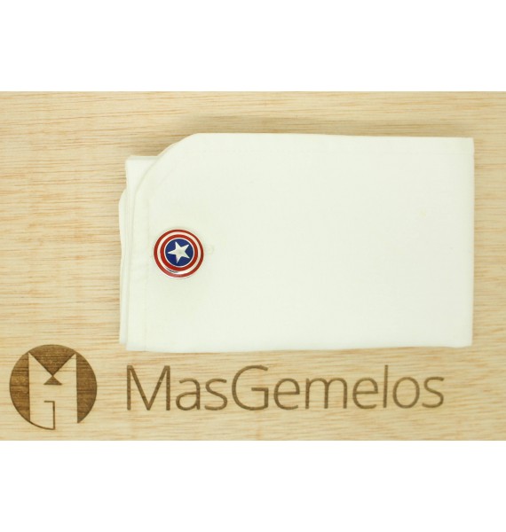 Manschettenknöpfe Captain America Original Silber Gesetz 925 PREMIUM